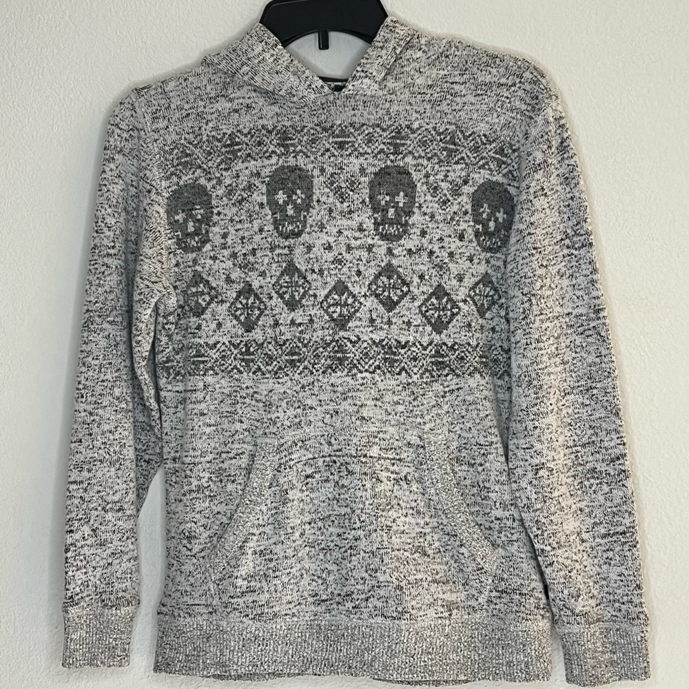 Boys Amplify Gray Skull Hoodie